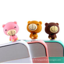 Mini Teddy Bear Anti Dust Plug pour téléphone Accessoires pour téléphones cellulaires